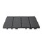 Interlocking Outdoor Tiles 54 Sq Ft Wood-Like Waterproof Slip Resistant Dark Gray